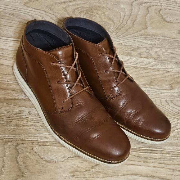 Cole Haan Leather Lace Up Chukka Boots Woodbury Mens Size 12 M Shoes - Picture 4 of 8